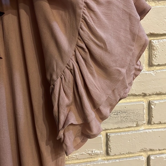 Perch by Blu Pepper NWT Dusty Rose Embroidered Dress in Size 3X - Picture 4 of 5